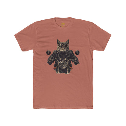 Cat Biker T-Shirt — Motorcycle Cat Rider Graphic Tee