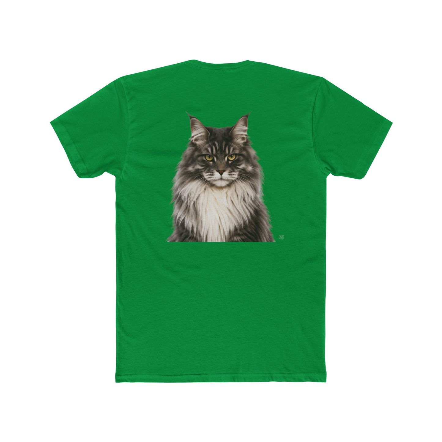 Cat Portrait T‑Shirt — Realistic Maine Coon Graphic Tee