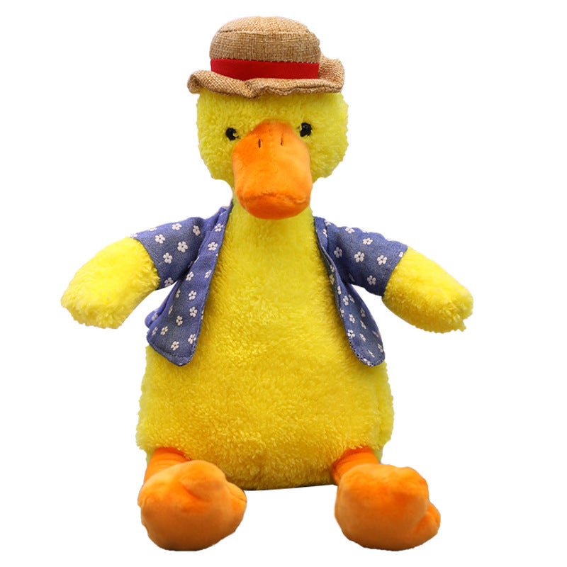 Long Neck Duck Plush Dog Toy – Soft Squeaky Animal Doll for Dogs