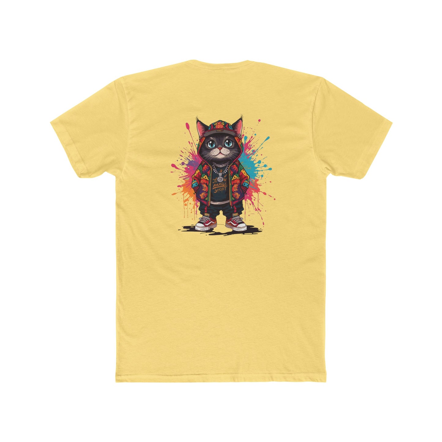 Cat Streetwear Tee — Colorful Urban Cat Graphic T-Shirt