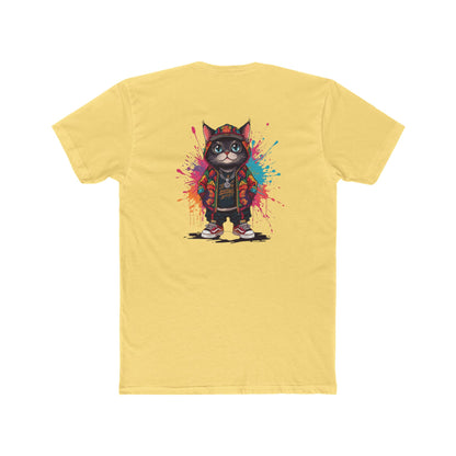 Cat Streetwear Tee — Colorful Urban Cat Graphic T-Shirt