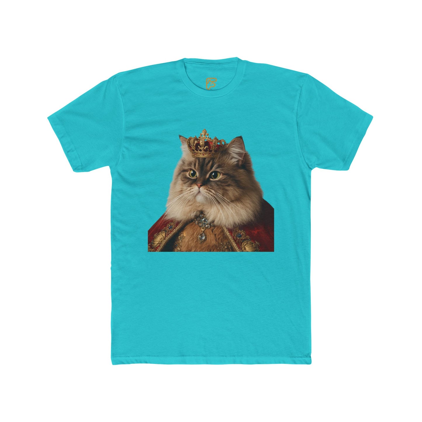 Royal Cat Portrait Tee — Vintage Crowned Kitty Graphic T-Shirt
