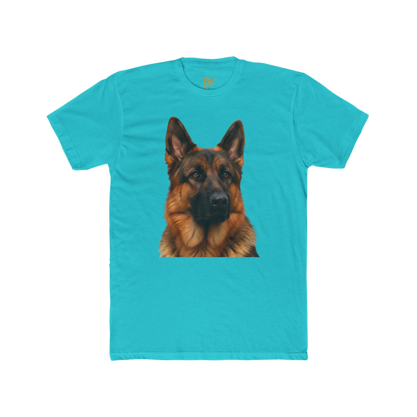 German Shepherd Portrait T-Shirt — Realistic Dog Face Tee for Dog Lovers
