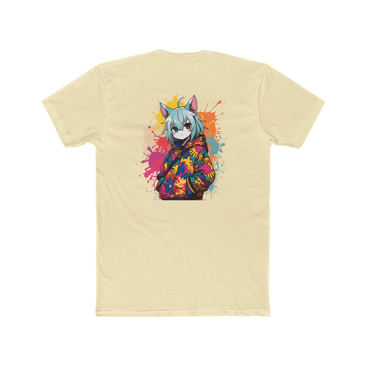 Anime Cat Girl Tee — Colorful Streetwear Graphic T-Shirt