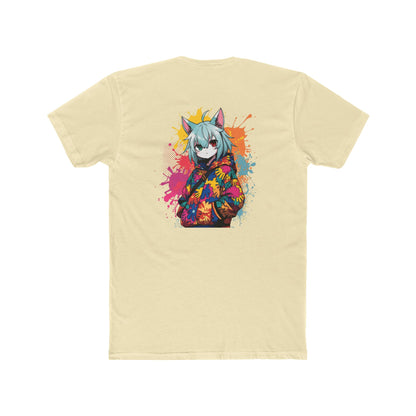 Anime Cat Girl Tee — Colorful Streetwear Graphic T-Shirt