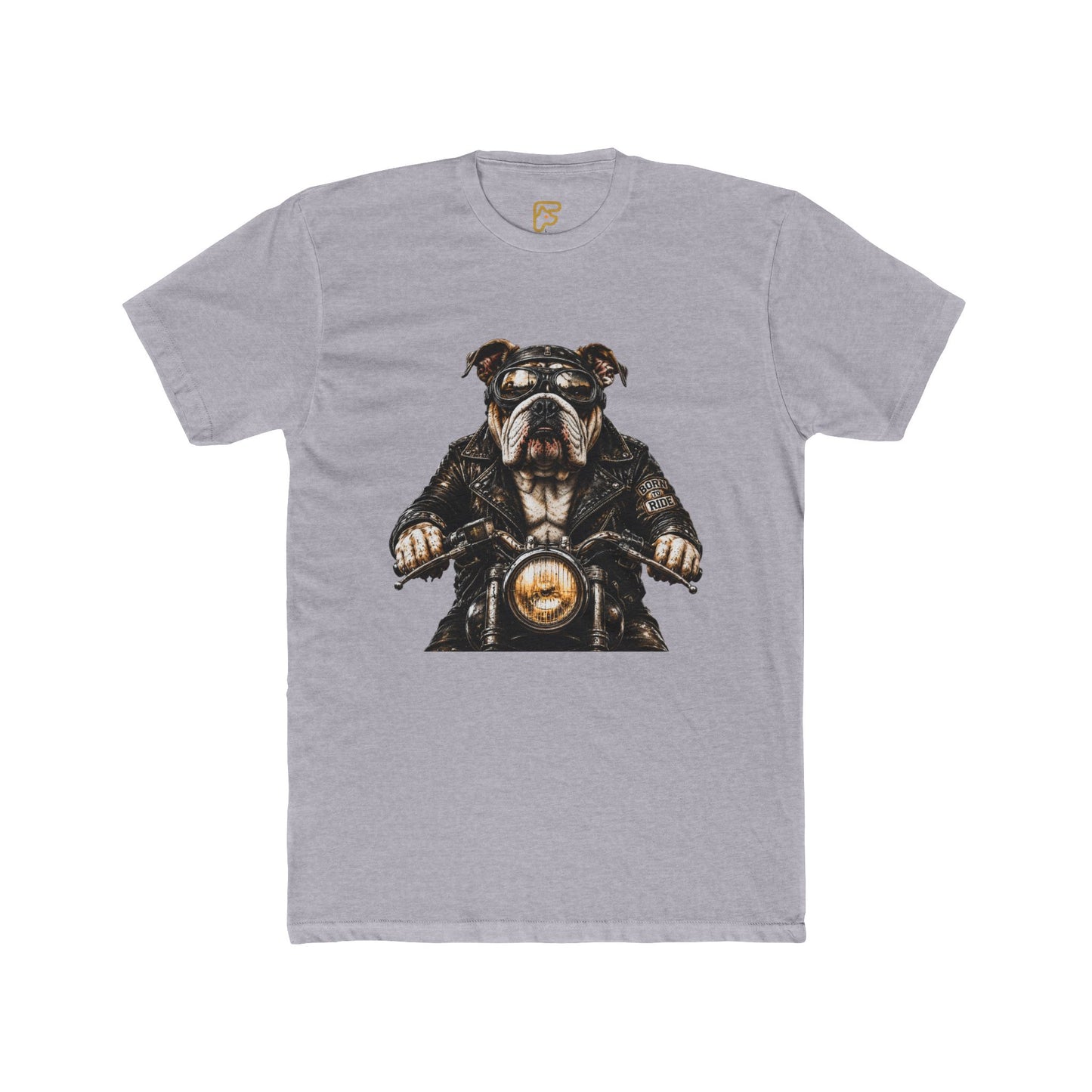 Bulldog Biker Tee — Vintage Motorcycle Dog Graphic T‑Shirt