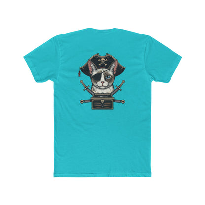 Pirate Cat Graphic Tee — Novelty Cat Pirate Skull & Crossed Cutlasses T-Shirt