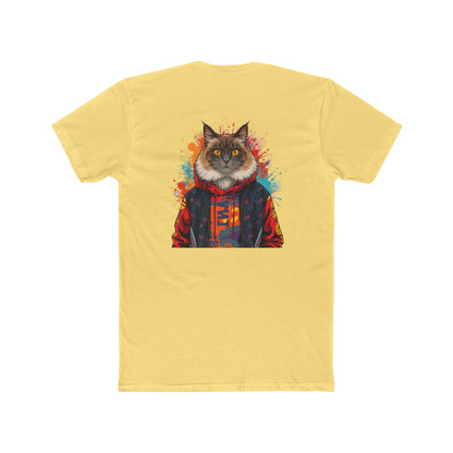 Cat Portrait Tee — Colorful Hoodie Cat Graphic Crewneck