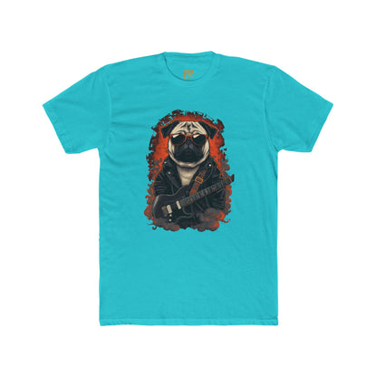 Pug Rocker Graphic Tee — Guitar-Playing Pug Band Shirt