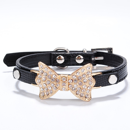 Rhinestone Bling Dog Collar – Sparkly Adjustable Pet Collar for Small & Medium Dogs