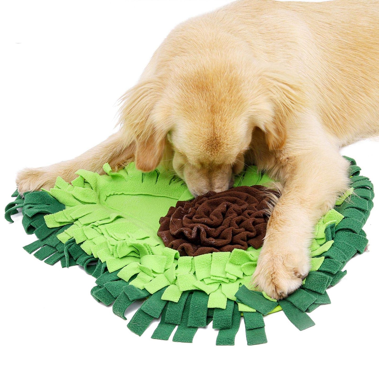 Dog Snuffle Mat Interactive Puzzle Toy – Avocado Treat Feeding Training Blanket for Stress Relief, Non-Slip & Washable (69×53cm, Green)