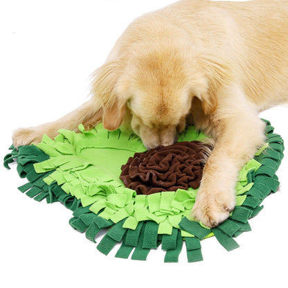 Dog Snuffle Mat Interactive Puzzle Toy – Avocado Treat Feeding Training Blanket for Stress Relief, Non-Slip & Washable (69×53cm, Green)