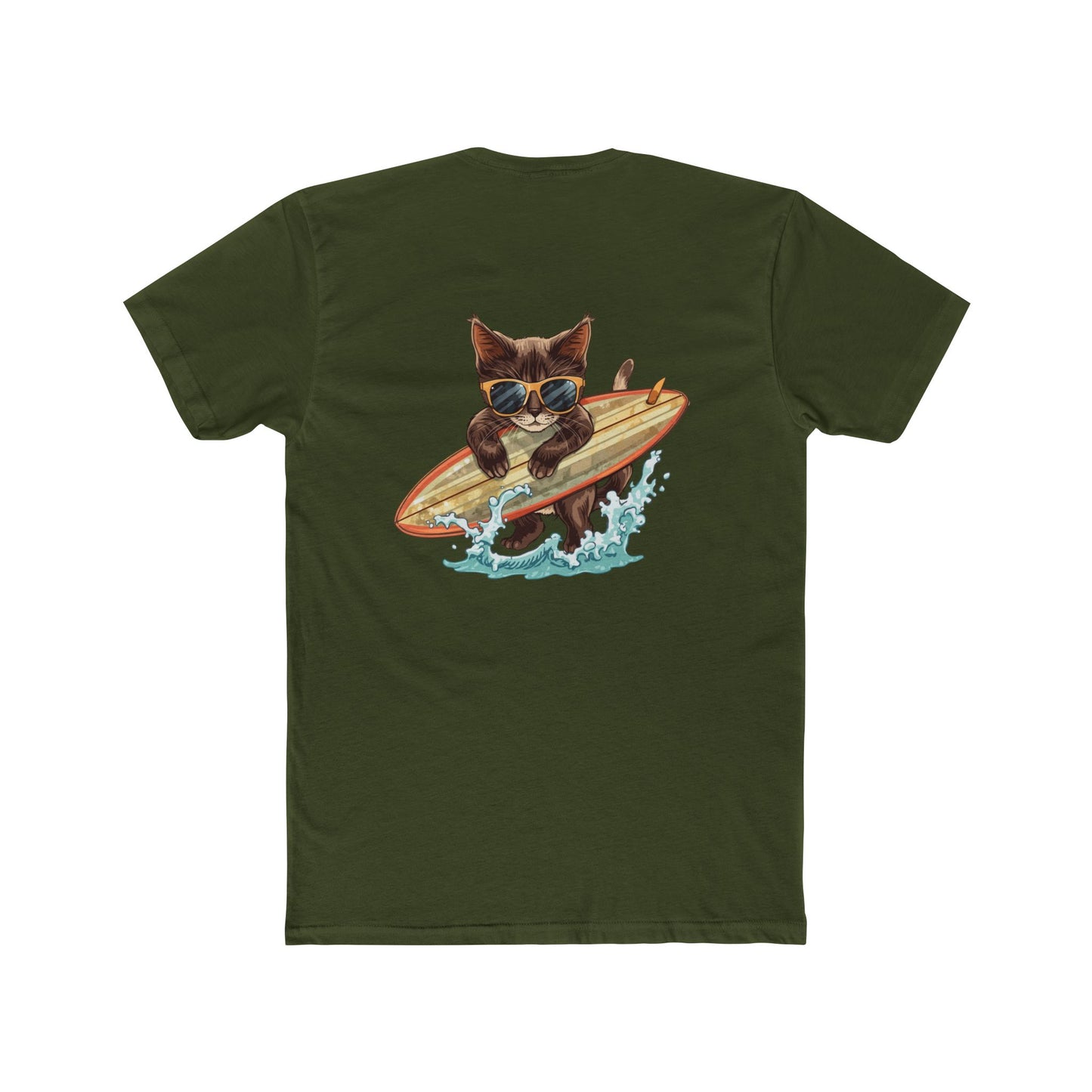 Surfing Cat T-Shirt — Vintage Surfboard Kitty Graphic Tee