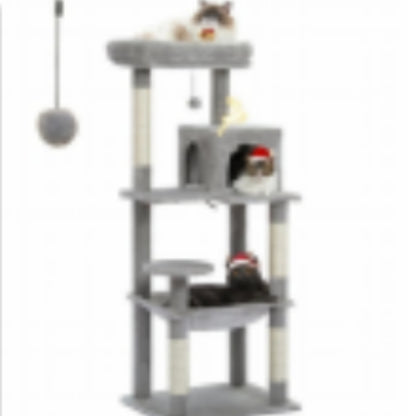 Space-Saving Cat Climbing Frame – Tall Multi-Tier Cat Tower
