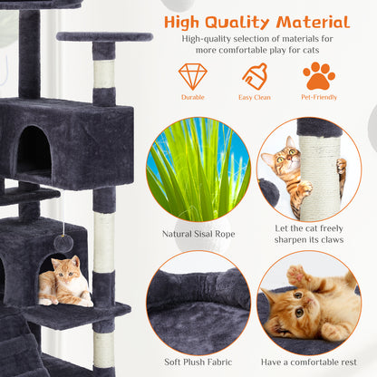 Multi-Level Cat Tree House – Climbing Tower & Scratching Post