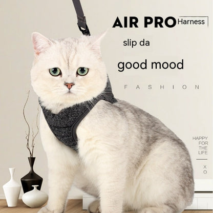 Explosion-Proof Cat Harness & Leash – Adjustable Escape-Proof Vest Chest Strap with Reflective Band & Rope