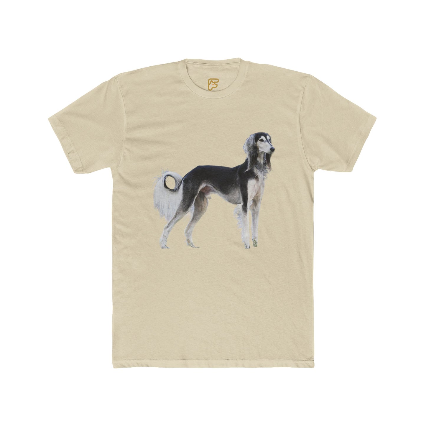 Saluki Dog Illustration T‑Shirt — Elegant Sighthound Artwork Tee