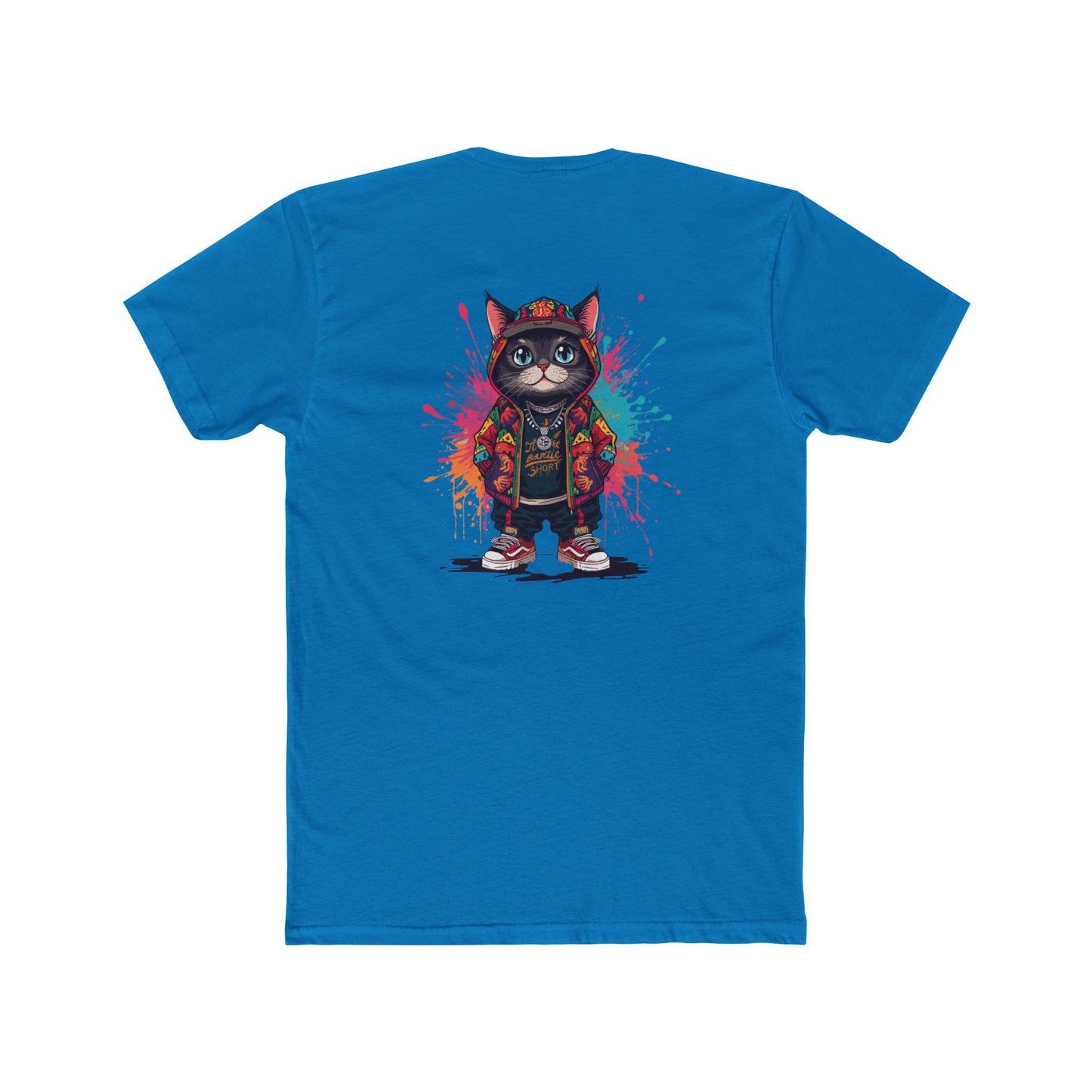 Cat Streetwear Tee — Colorful Urban Cat Graphic T-Shirt