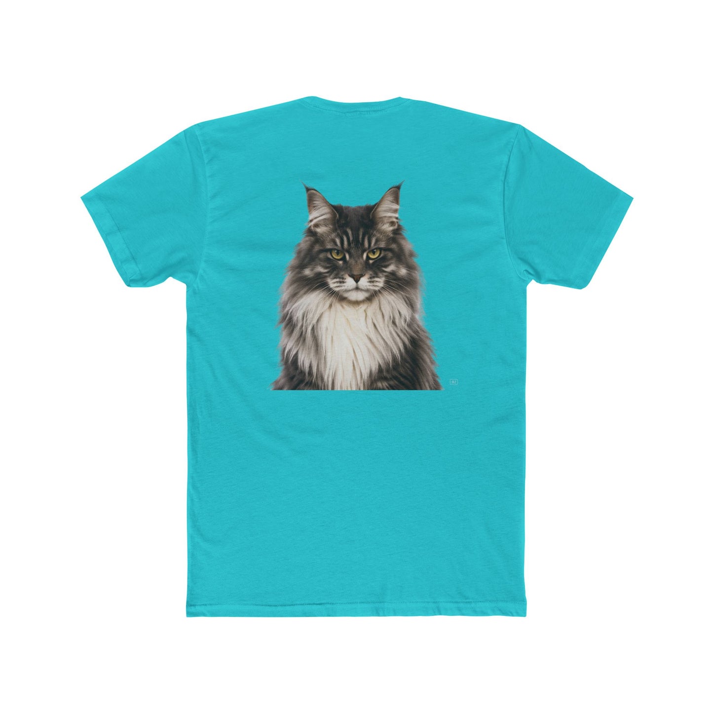 Cat Portrait T‑Shirt — Realistic Maine Coon Graphic Tee