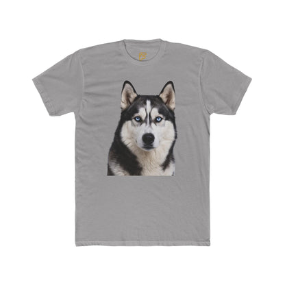 Siberian Husky Face T‑Shirt — Realistic Dog Portrait Tee