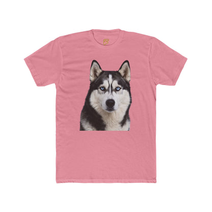 Siberian Husky Face T‑Shirt — Realistic Dog Portrait Tee