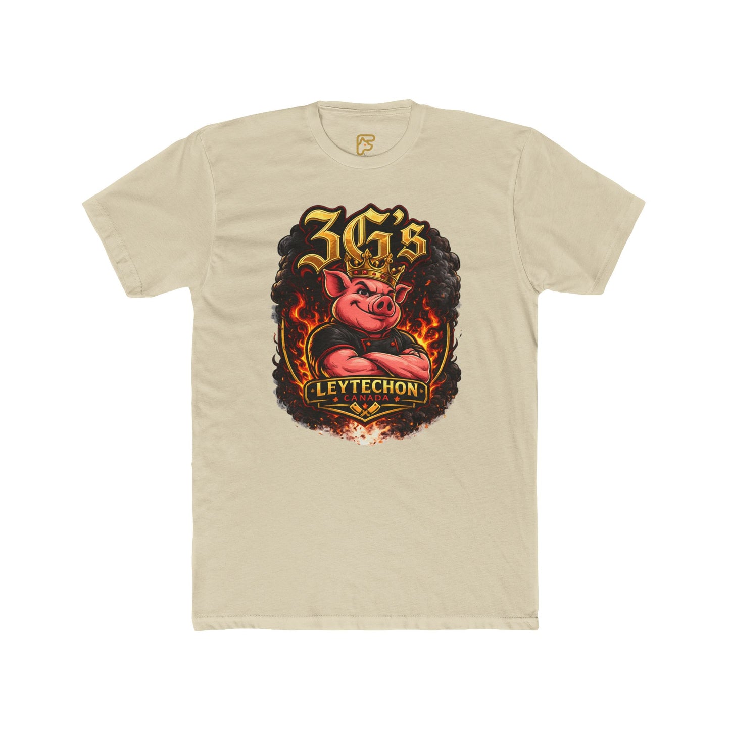 3G's Leytechon Pig Graphic Tee — Vintage Flame Streetwear Shirt