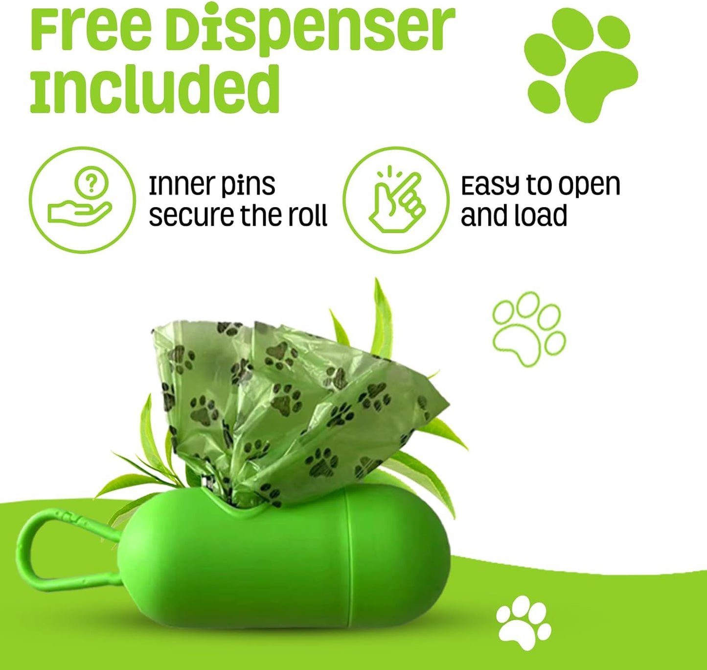 540 Biodegradable Pet Waste Bags with Dispenser – Eco-Friendly Poop Bags