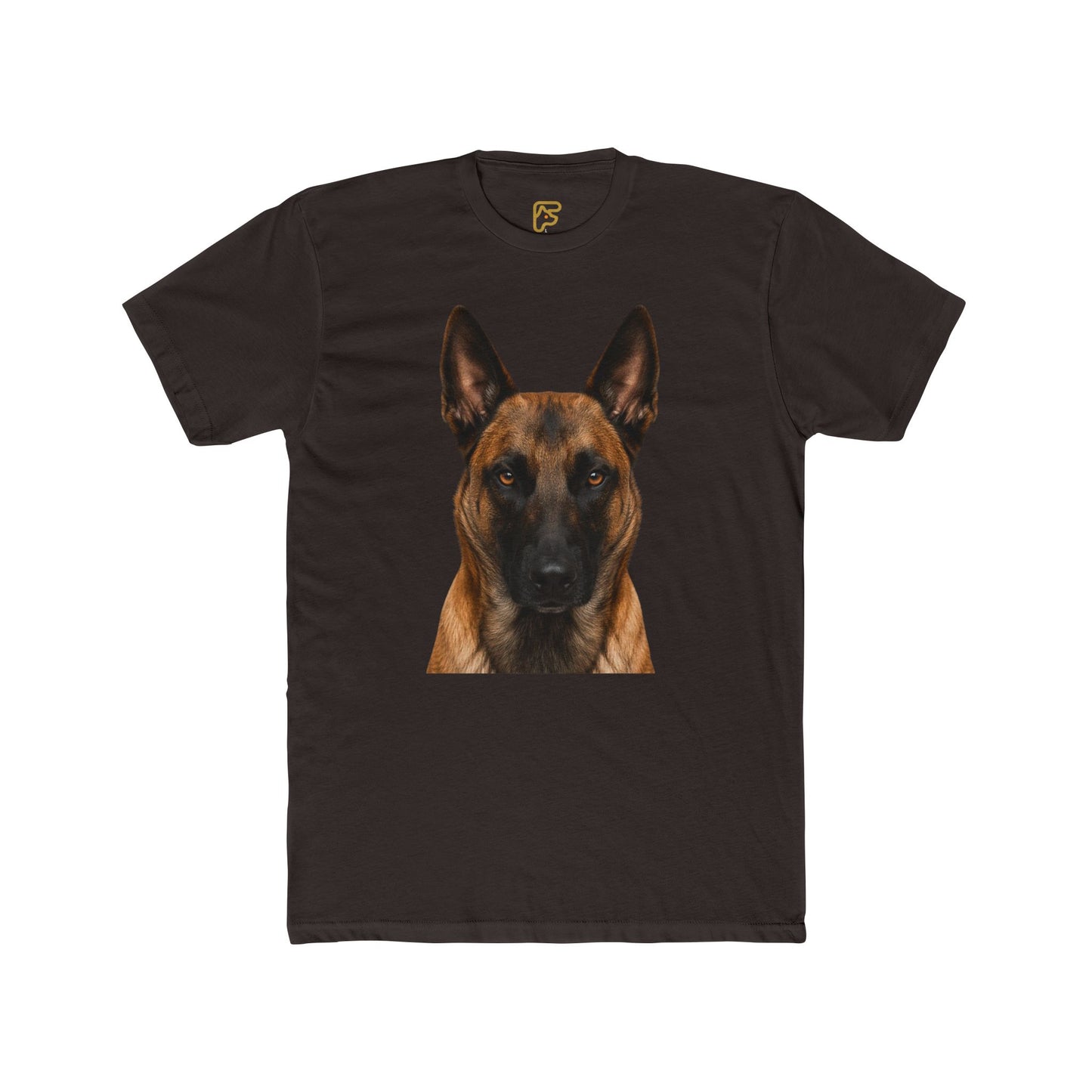 Belgian Malinois Portrait T-Shirt — Realistic Dog Face Tee for Pet Lovers