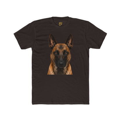Belgian Malinois Portrait T-Shirt — Realistic Dog Face Tee for Pet Lovers