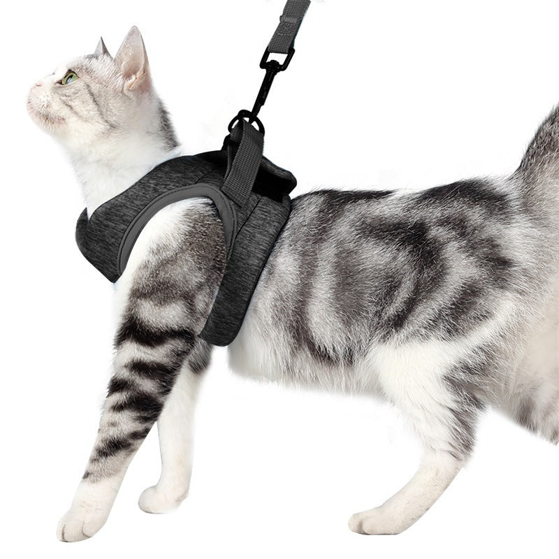 Explosion-Proof Cat Harness & Leash – Adjustable Escape-Proof Vest Chest Strap with Reflective Band & Rope