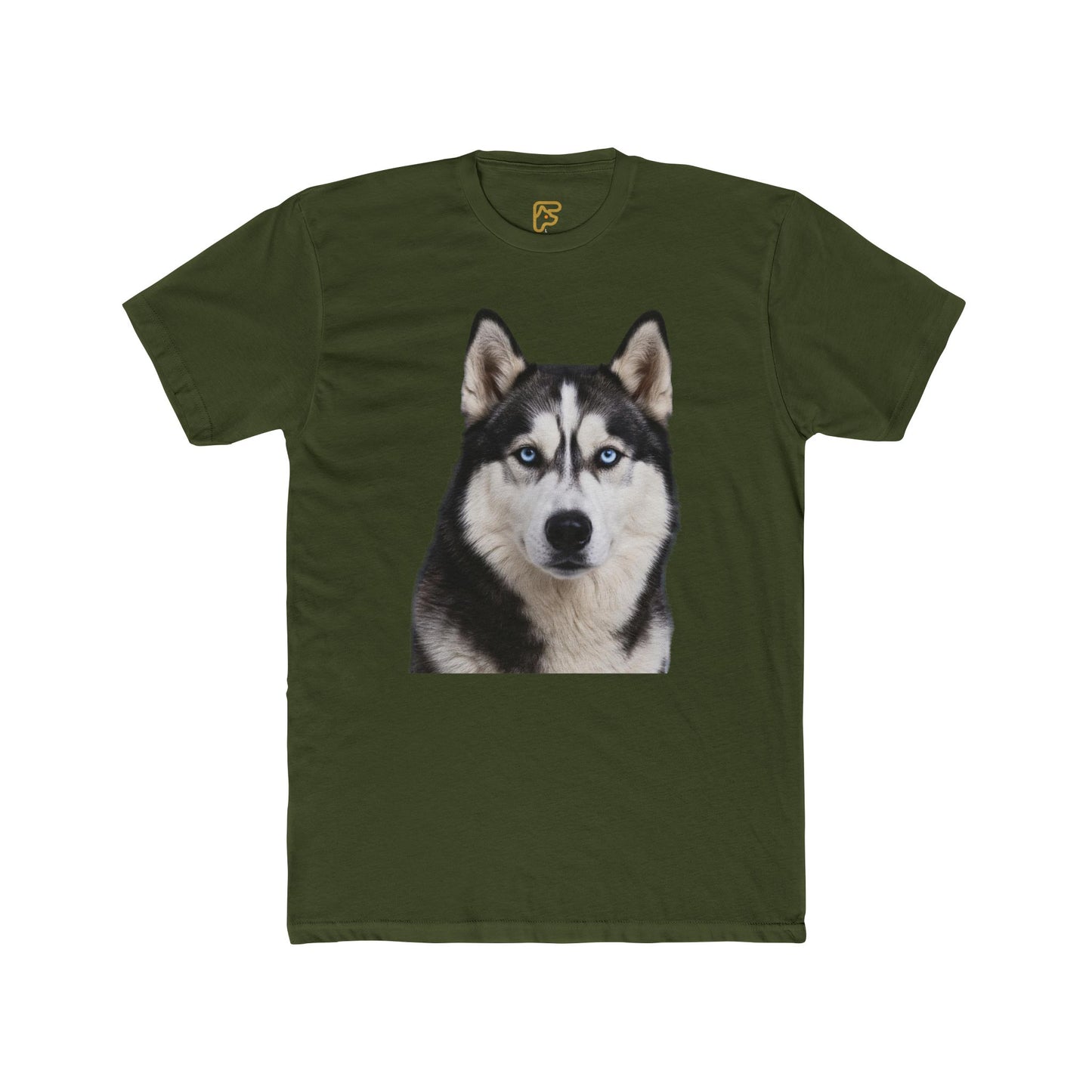 Siberian Husky Face T‑Shirt — Realistic Dog Portrait Tee