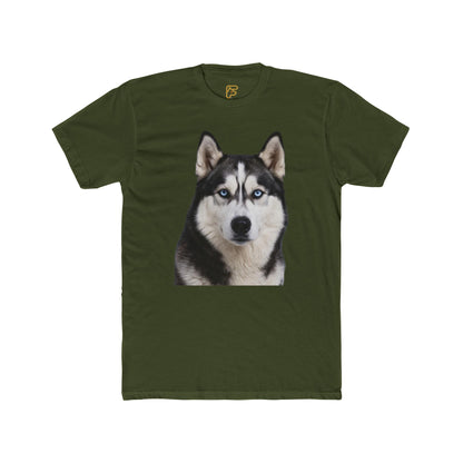 Siberian Husky Face T‑Shirt — Realistic Dog Portrait Tee