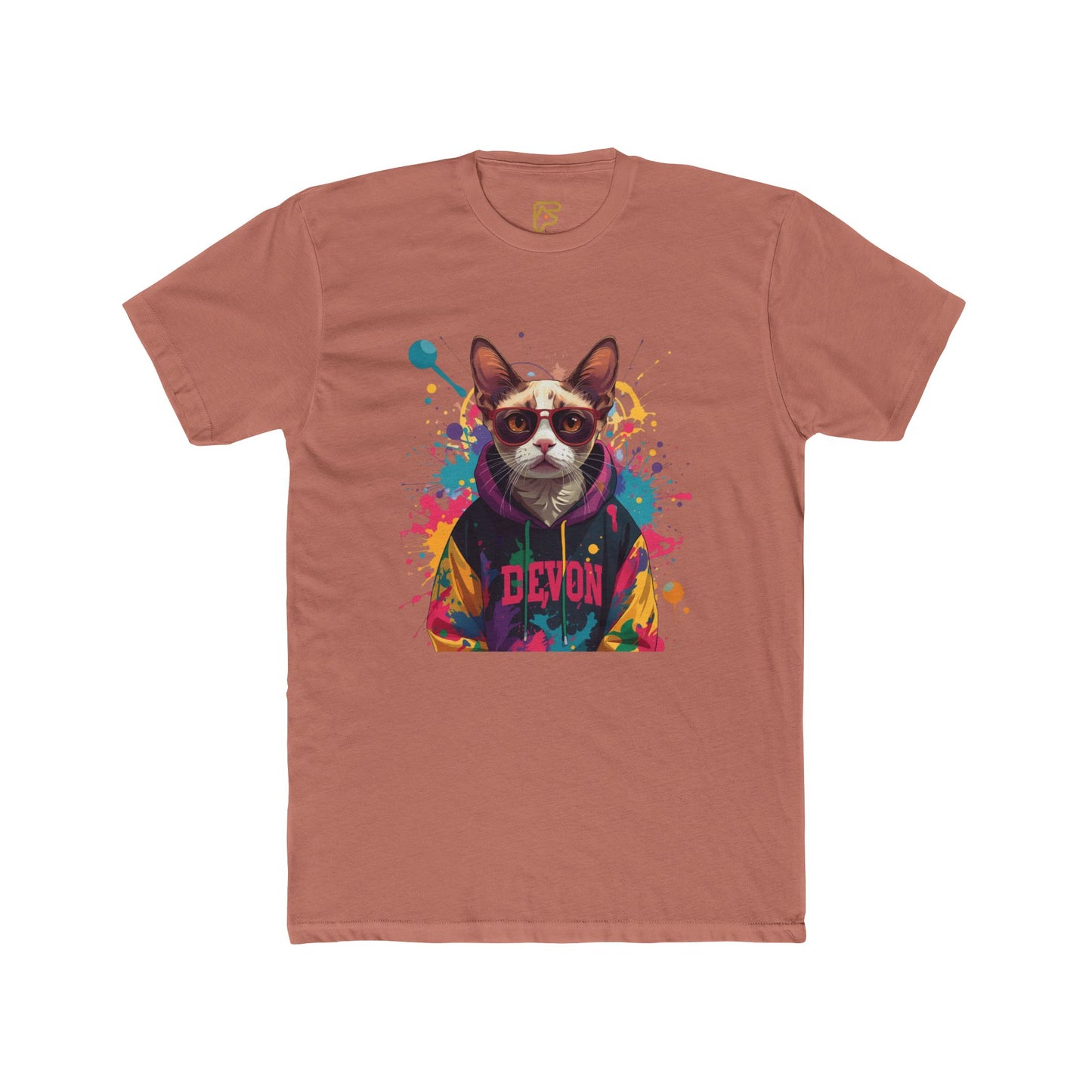 Devon Cool Cat Graphic Tee — Colorful Streetwear Cat T-Shirt