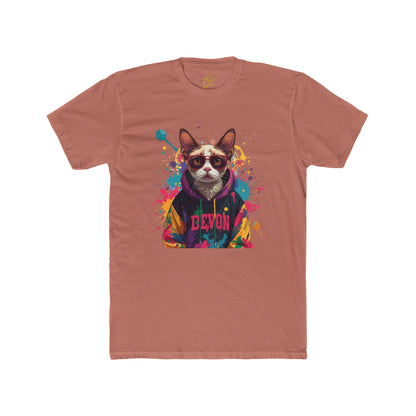 Devon Cool Cat Graphic Tee — Colorful Streetwear Cat T-Shirt