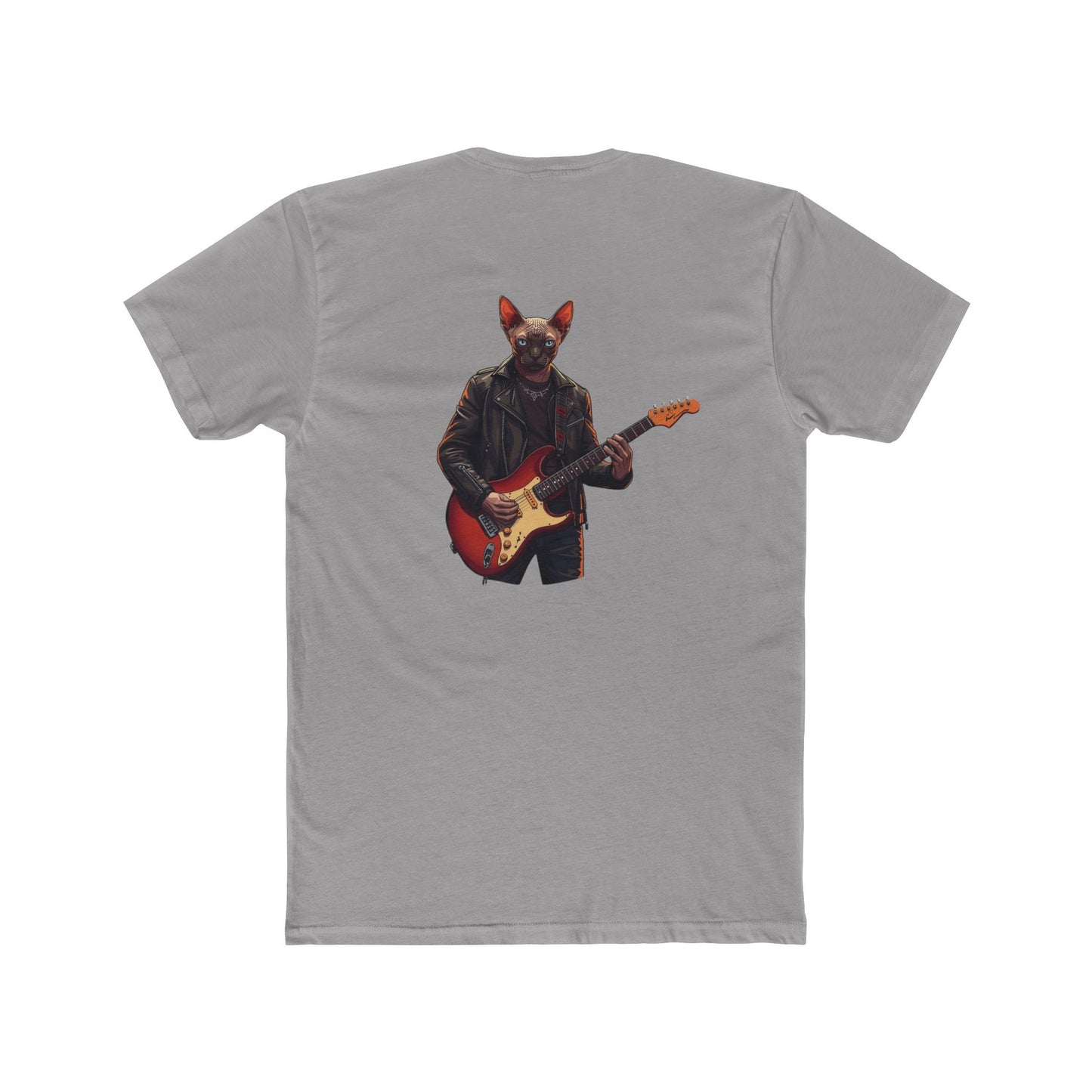 Cat Rocker T‑Shirt — Sphynx Guitar Player Graphic Tee