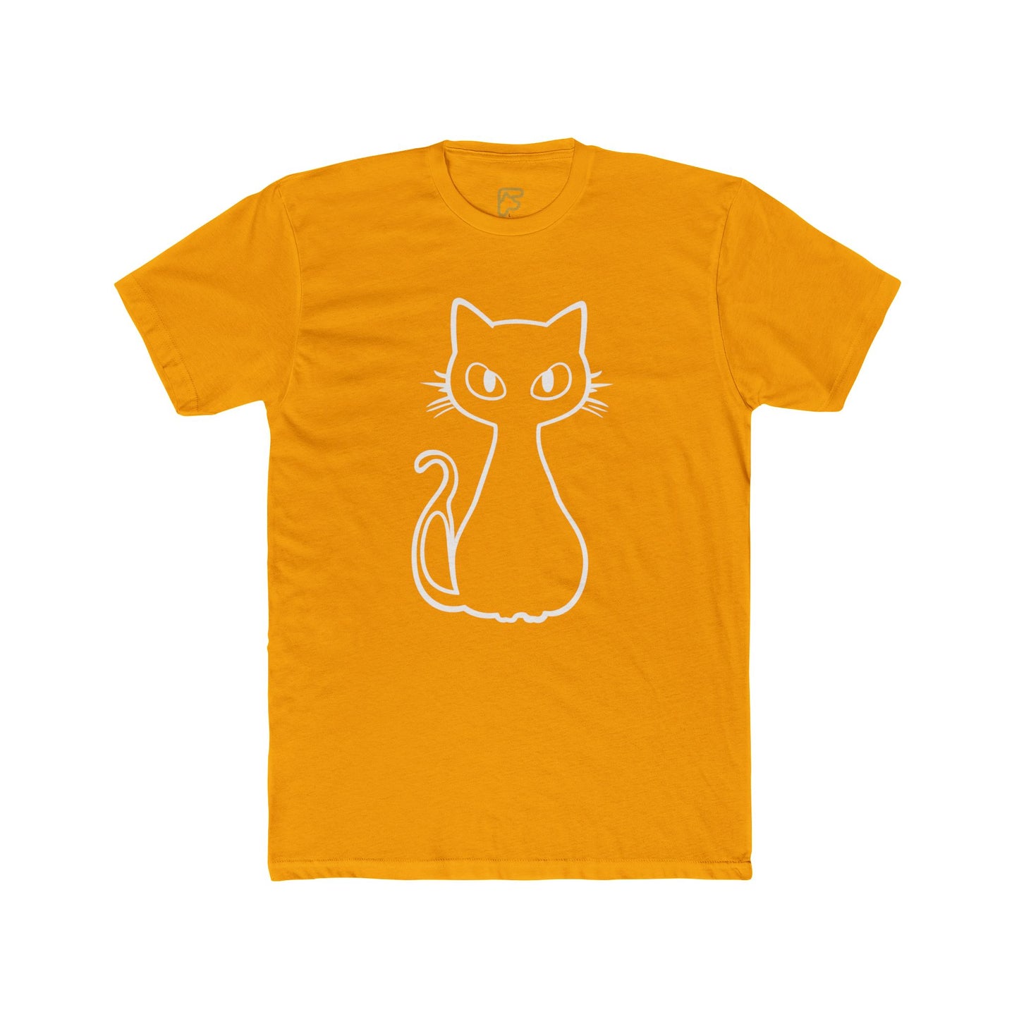 Minimal Outline Cat T-Shirt — Cute Line Art Kitty Tee