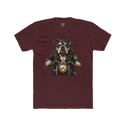 Bulldog Biker Tee — Vintage Motorcycle Dog Graphic T‑Shirt