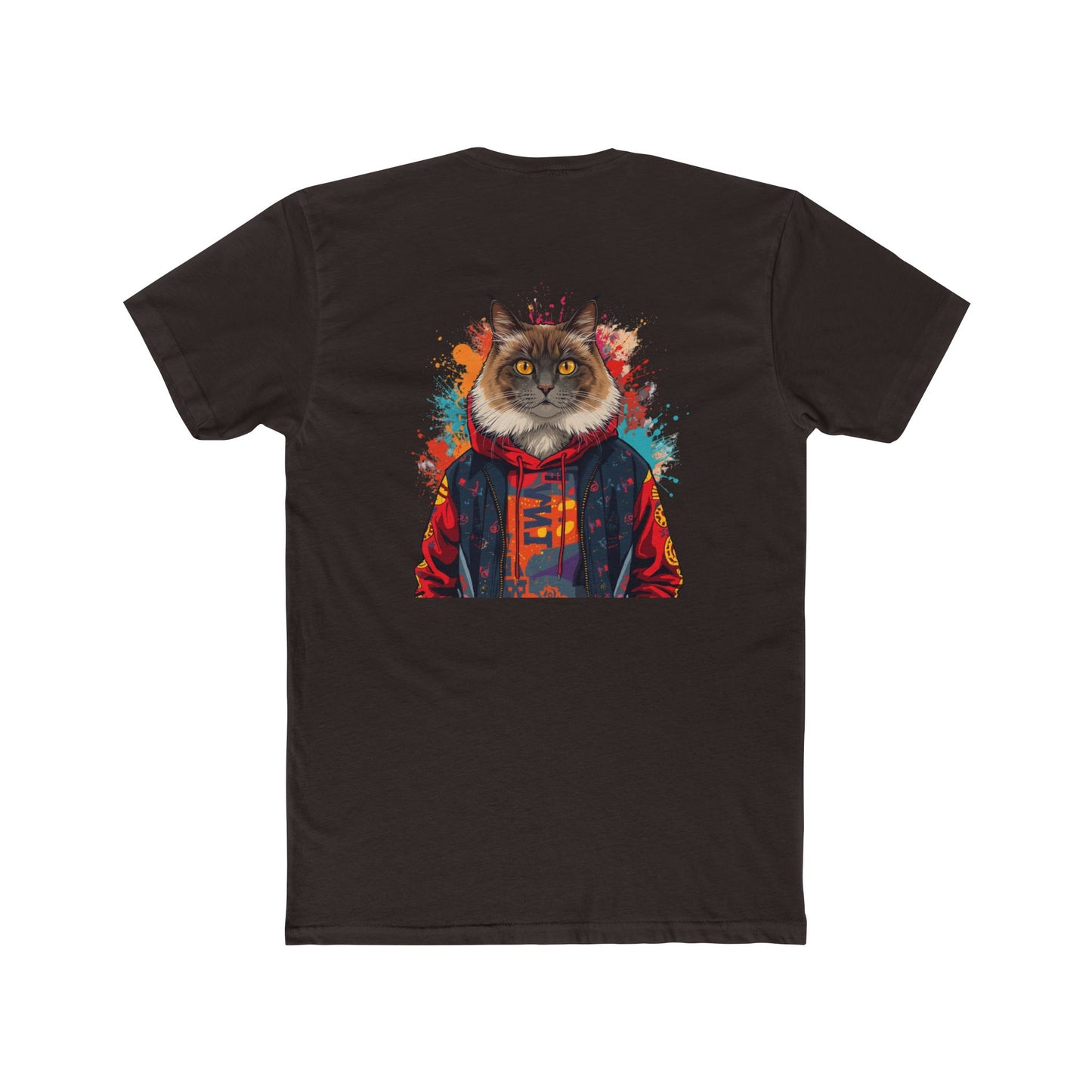Purr Gang Cat Tee — Graphic Cat Portrait Crewneck Tee