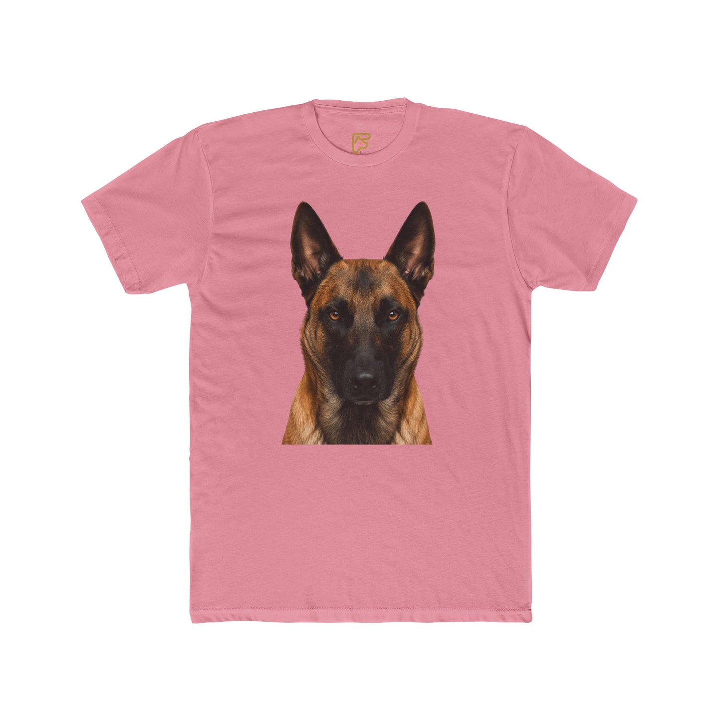 Belgian Malinois Portrait T-Shirt — Realistic Dog Face Tee for Pet Lovers