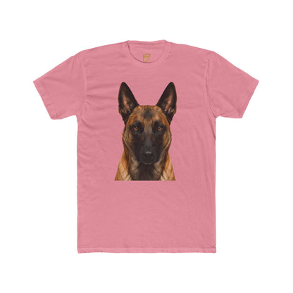 Belgian Malinois Portrait T-Shirt — Realistic Dog Face Tee for Pet Lovers