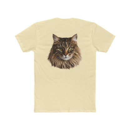 Cat Portrait Tee — Realistic Maine Coon Cat Graphic T-Shirt