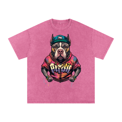 Snow Washed Oversized Cotton T-Shirt