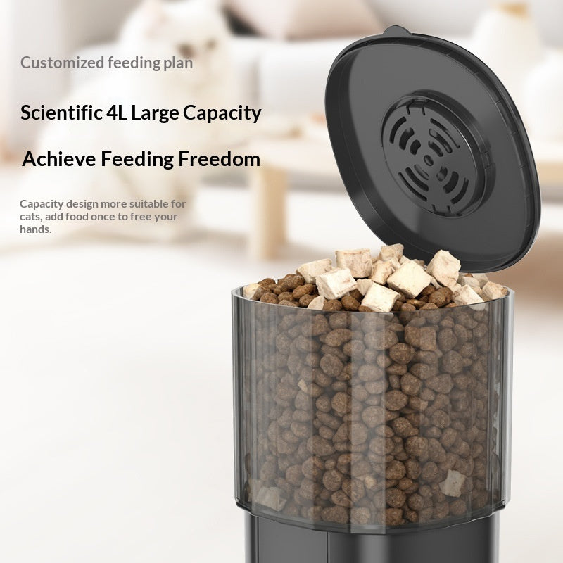 Automatic Pet Feeder with Anti-Jam System – 4L Timed Food Dispenser for Cats & Dogs