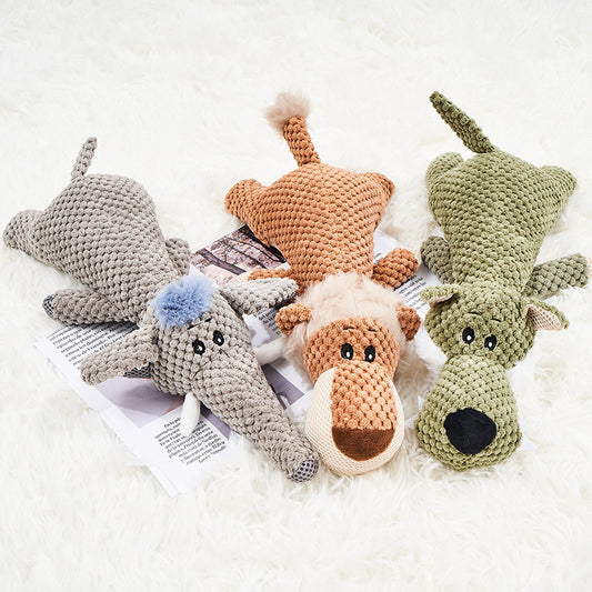 Interactive Plush Dog Toy – Soft Chew & Teeth Cleaning Toy for Dogs