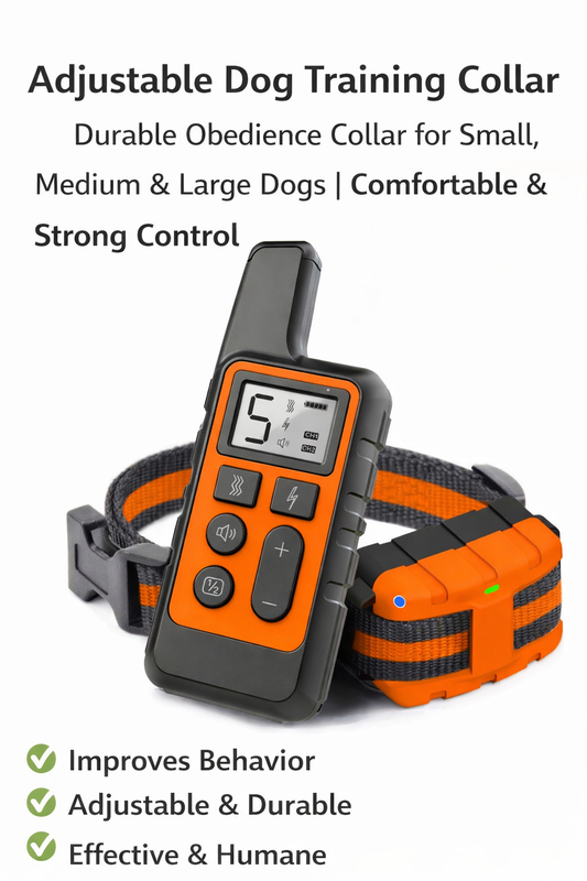 Adjustable Dog Training Collar – Durable Obedience Collar for Small, Medium & Large Dogs | Comfortable & Strong Control