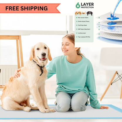 Disposable Puppy Pads – Leak-Proof Quick-Dry Absorbent Dog Pee Pads for Puppies & Small Pets, Multi-Layer Extra Large