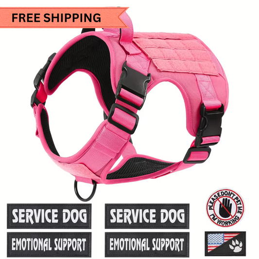 Adjustable Reflective Tactical Dog Harness – Heavy-Duty Service & Training Vest