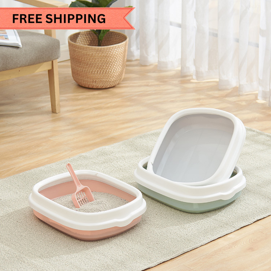 Large Detachable Cat Litter Box – Anti-Splash High Wall Design