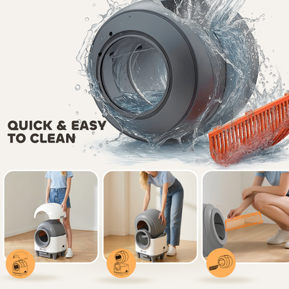 Self-Cleaning Automatic Cat Litter Box with APP Control – Large Capacity Smart Litter Tray