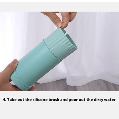 Pet Paw Cleaning Cup – Portable Dog Foot Washer with Soft Bristles (Gray/Green/Pink)